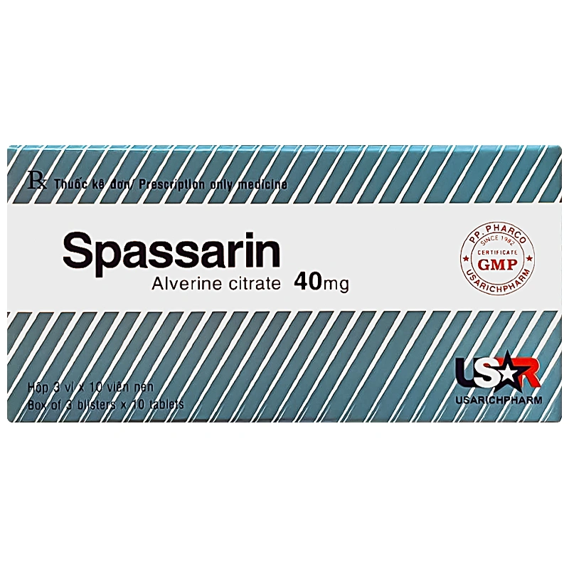 Spassarin 40mg dùng để giảm đau do co thắt cơ trơn đường tiêu hoá